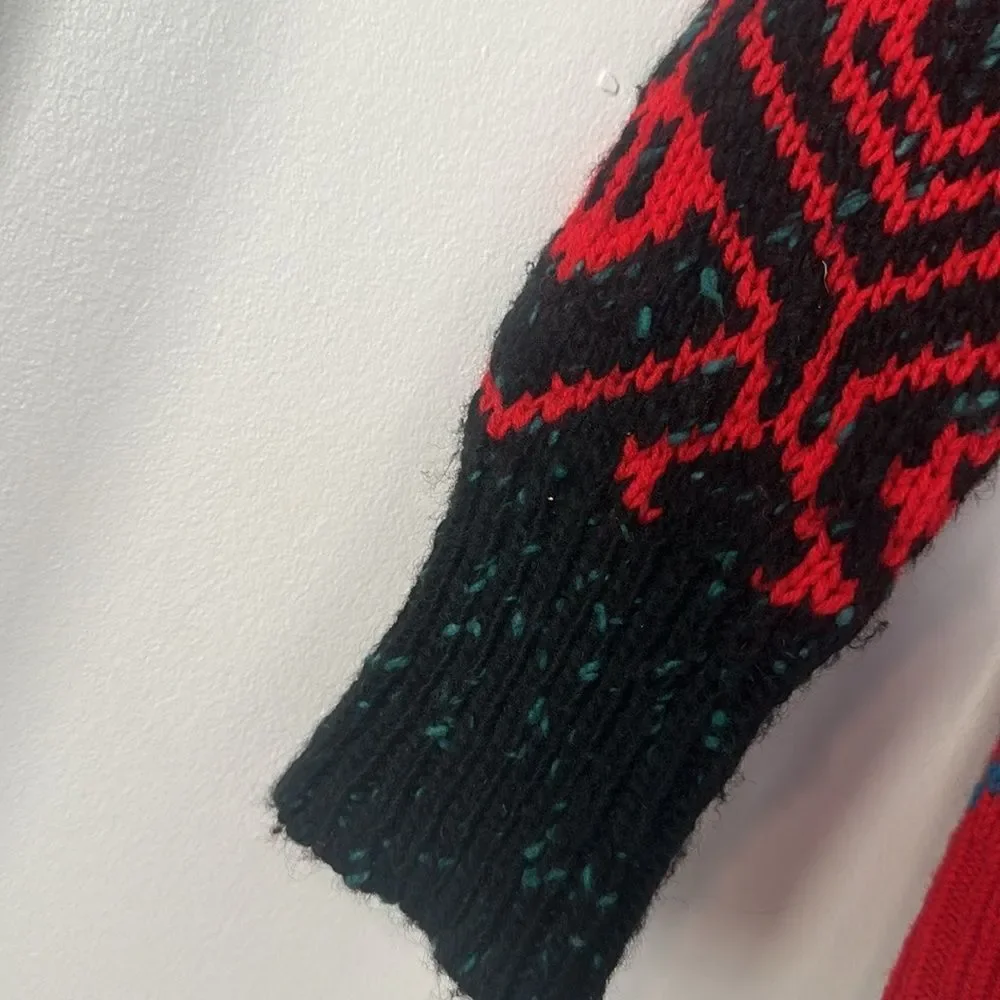 J. Crew Chunky Fair Isle Lambswool Sweater S